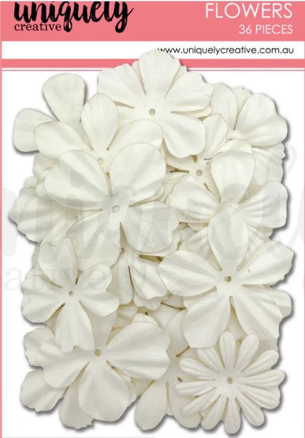 Uniquely Creative - Paper Layering Flowers - White