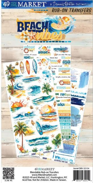 49 & Market - Rub-on Transfers - Beach Vibes