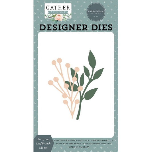 Carta Bella - Gather At Home - Designer Dies - Berry and Leaf Branch