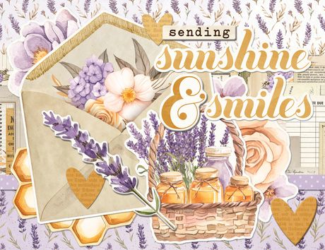 Simple Stories - Simple Cards Card Kit - Simple Vintage Lavender Fields