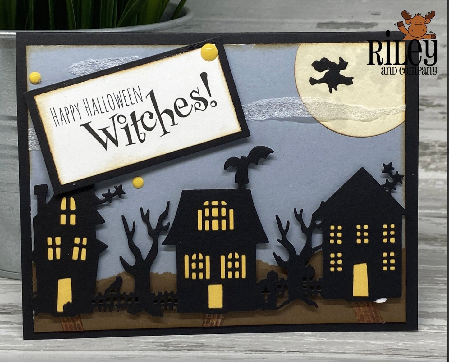 Riley and Co - Clear Stamps - Happy Halloween Witches