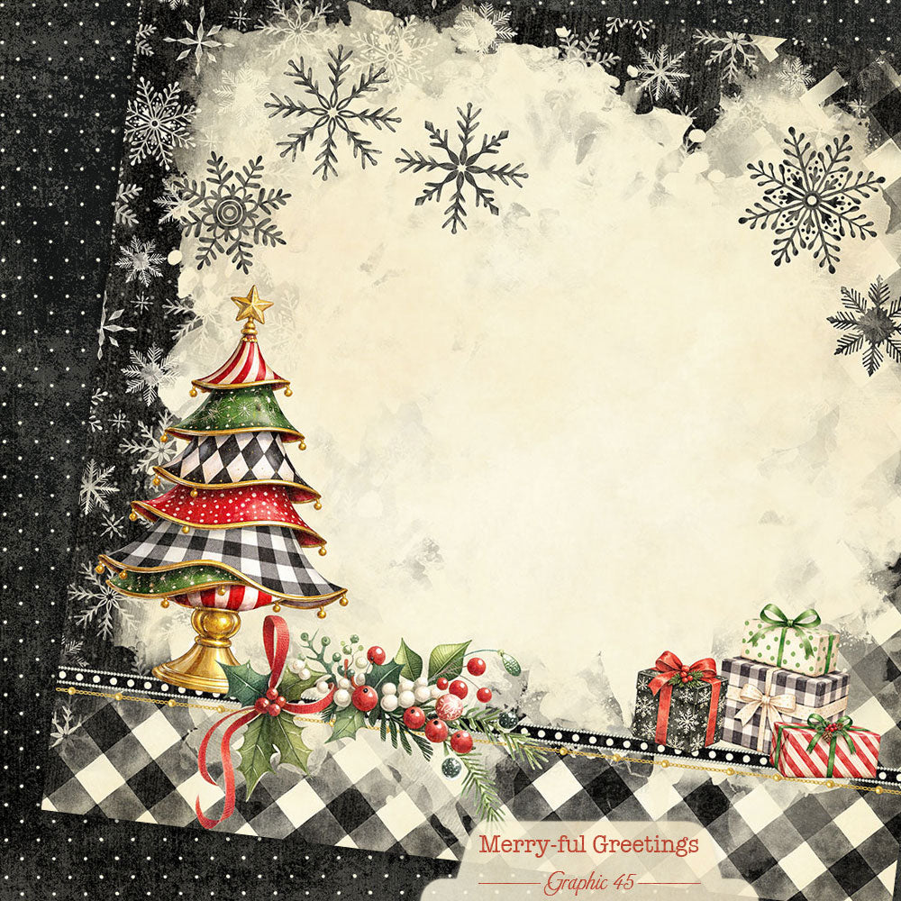 Graphic 45 - 8x8 Collection Pack - Merry-ful Greetings