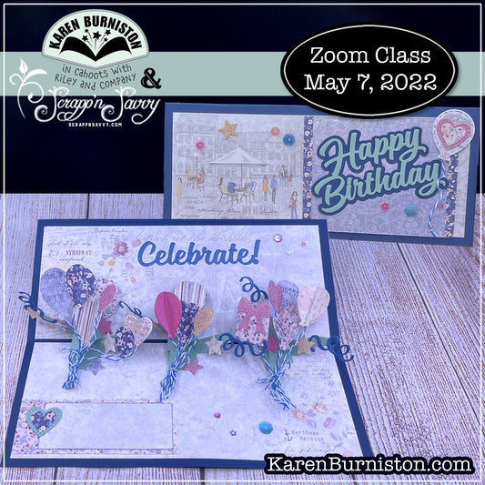 Karen Burniston - Card Kits - Triple Balloon Collage Card