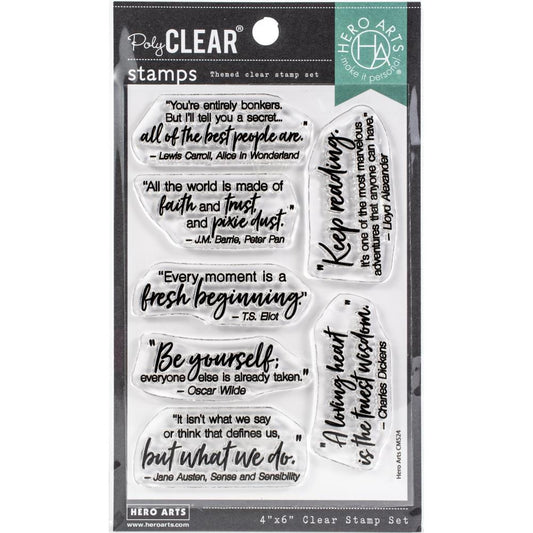 Hero Arts - Poly Clear Stamps - Literary Quotes