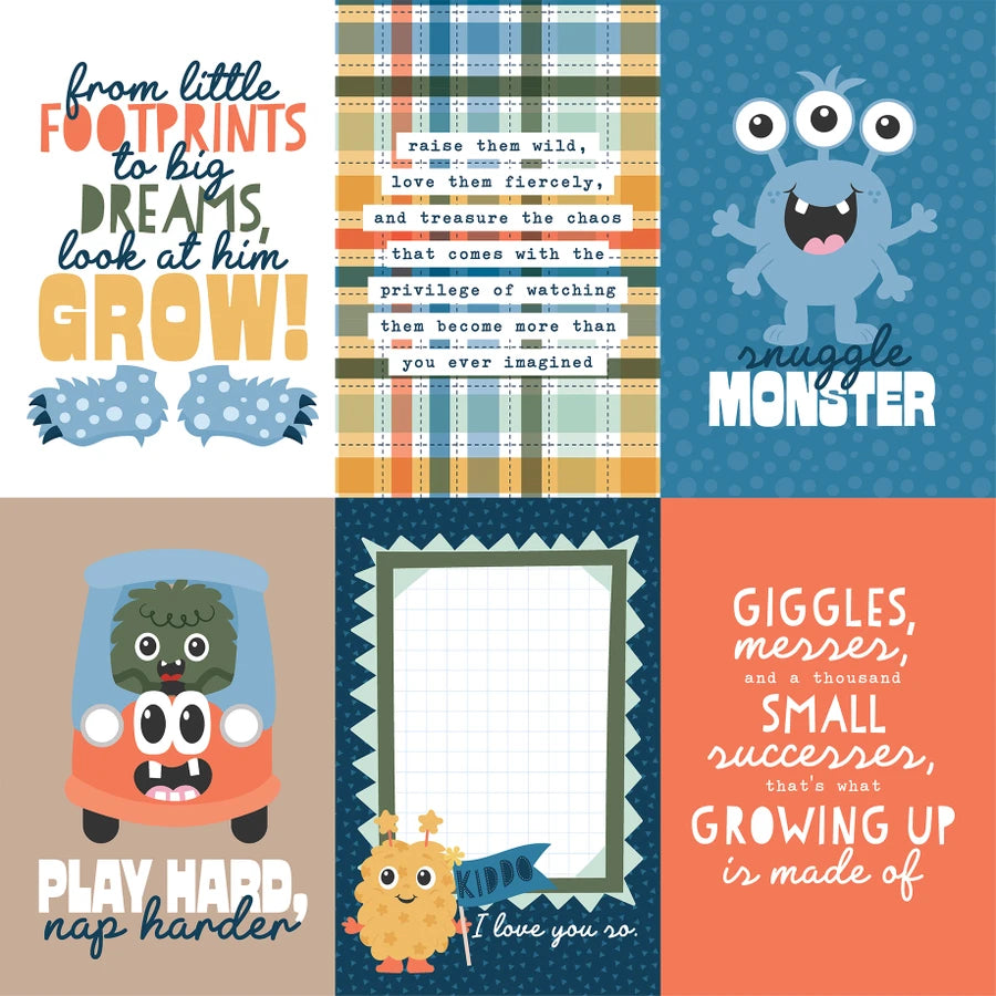 Echo Park - My Favorite Monster - 4x6 Journaling Cards