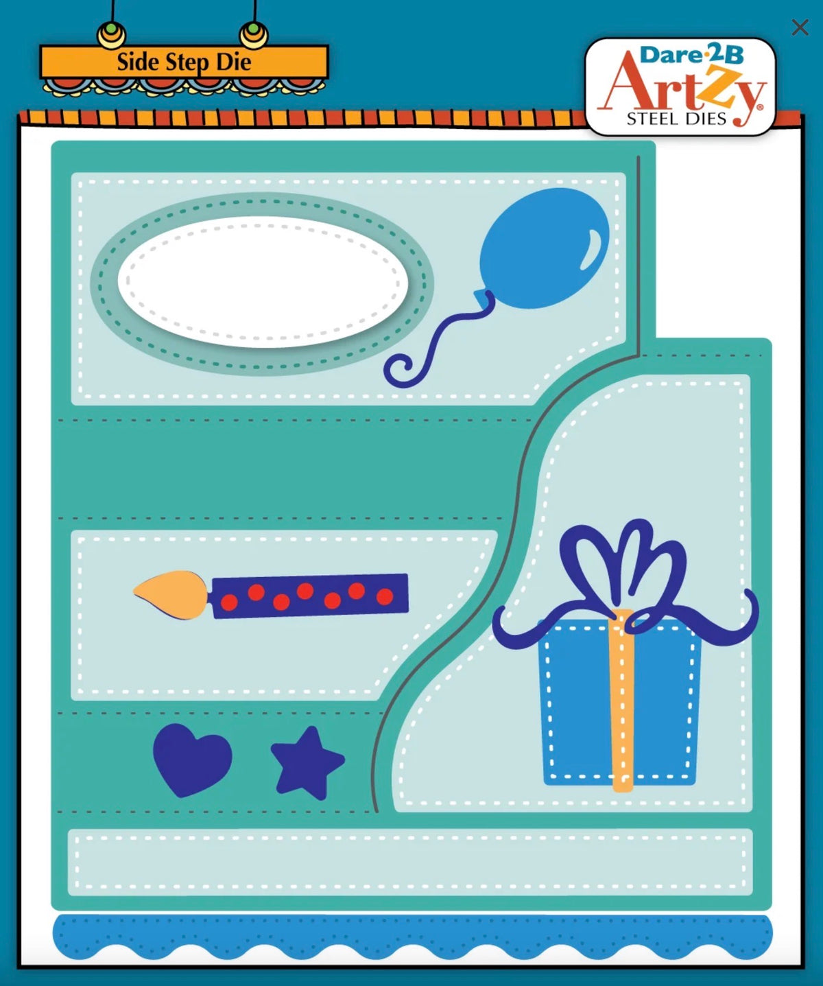 Dare 2B Artzy - Steel Dies - Side Step Fun Fold