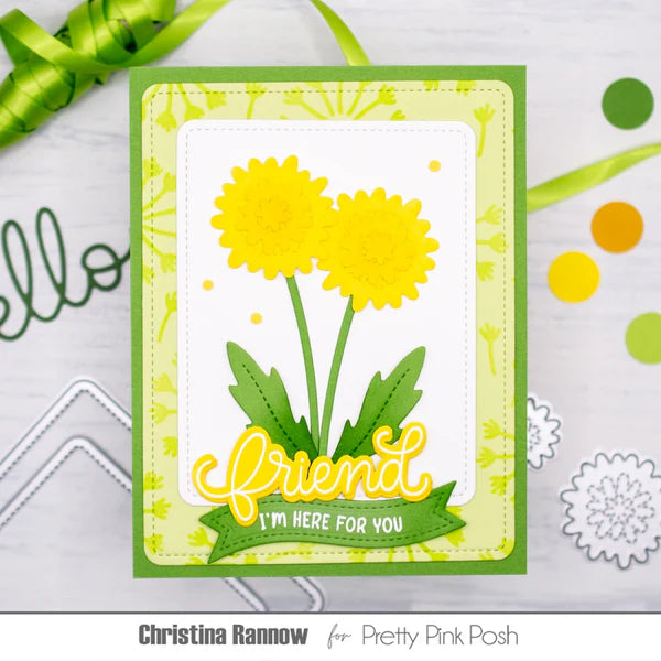 Pretty Pink Posh - Background Stencil - Dandelion