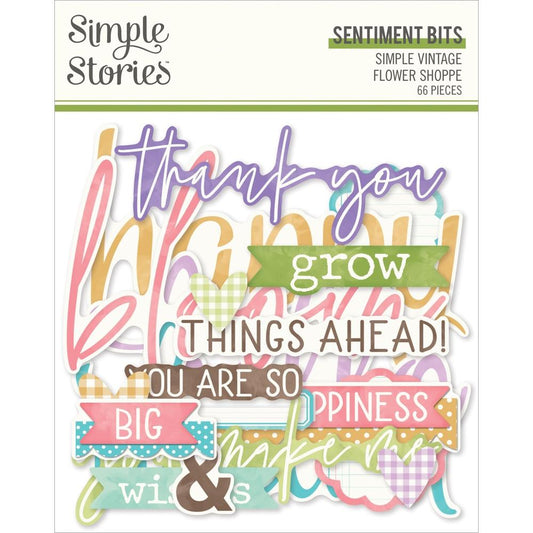 Simple Stories - Sentiment Bits - Simple Vintage Flower Shoppe