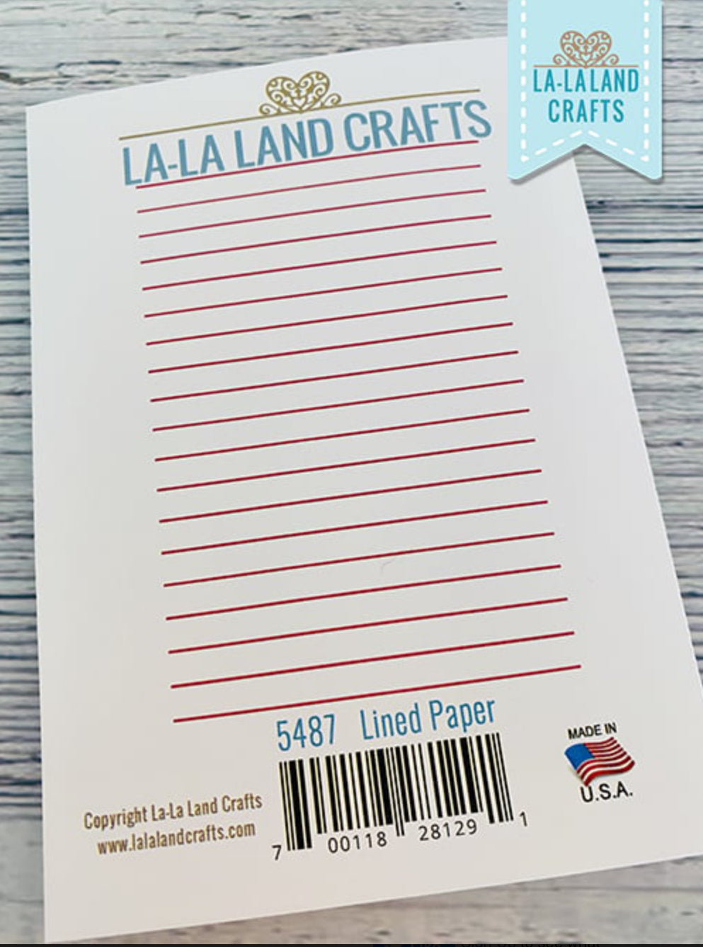 La-La Land Crafts - Rubber Stamps - Lined Paper