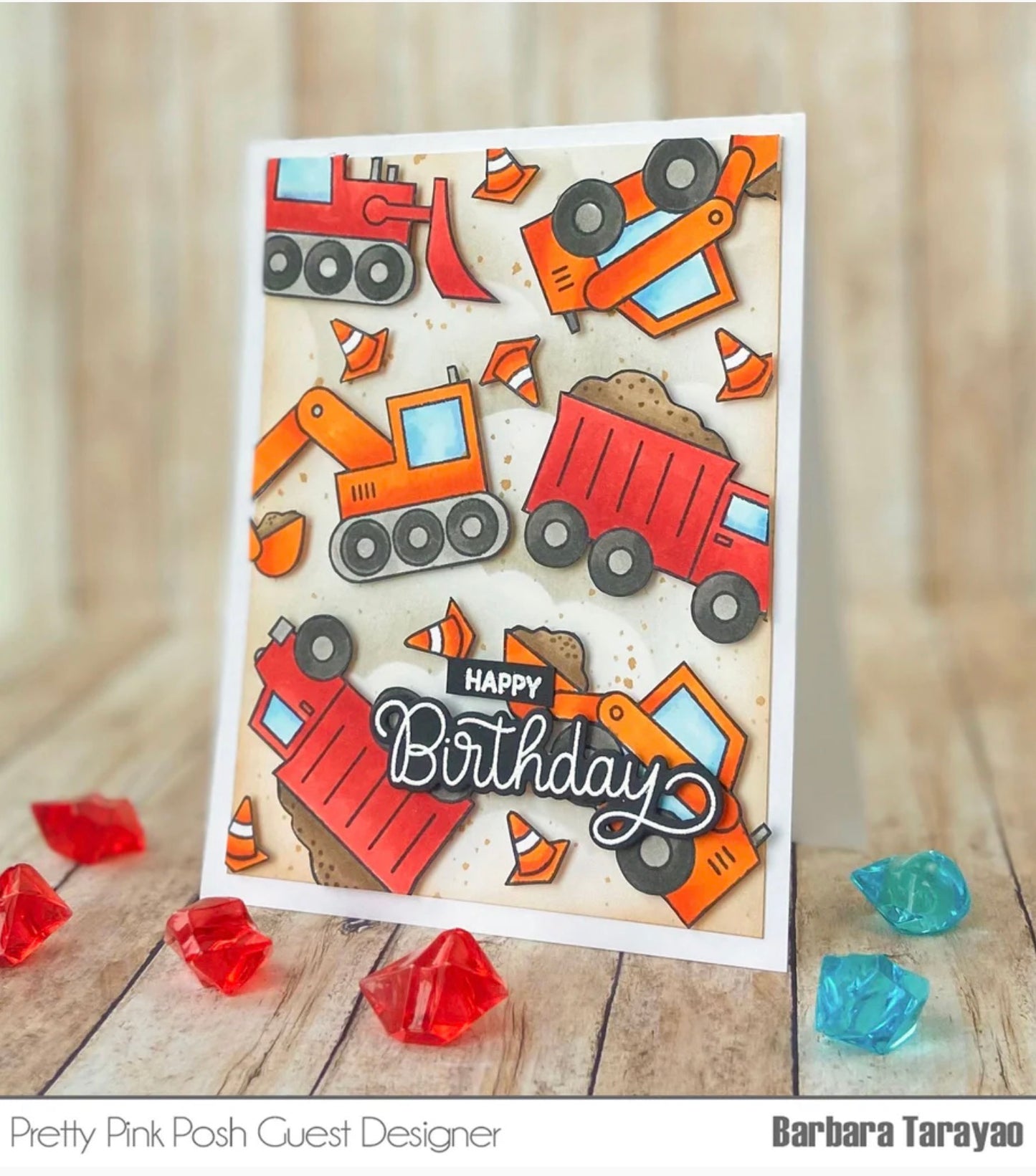 Pretty Pink Posh - Clear Stamp & Die Bundle - Construction Additions
