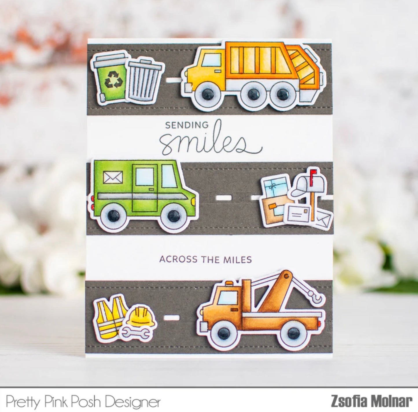 Pretty Pink Posh - Clear Stamp & Die Bundle - Utility Vehicles