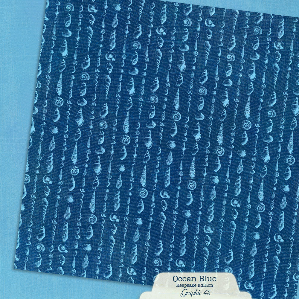 Graphic 45 - Keepsake Kit with Exclusive Metal Die-Set - Ocean Blue