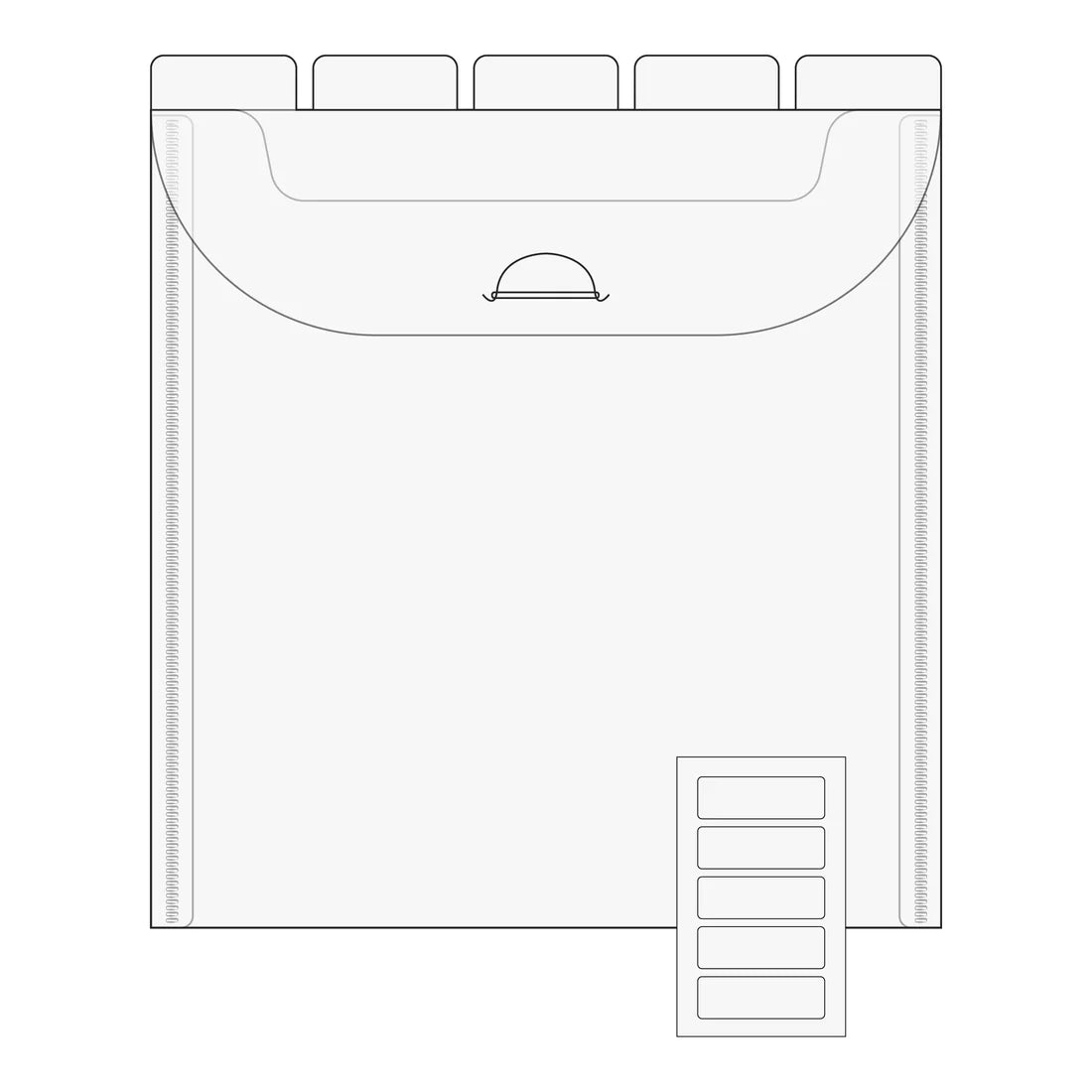 The Organized Option - Flip Flap Tabbed Divider Pockets - 6”x6”