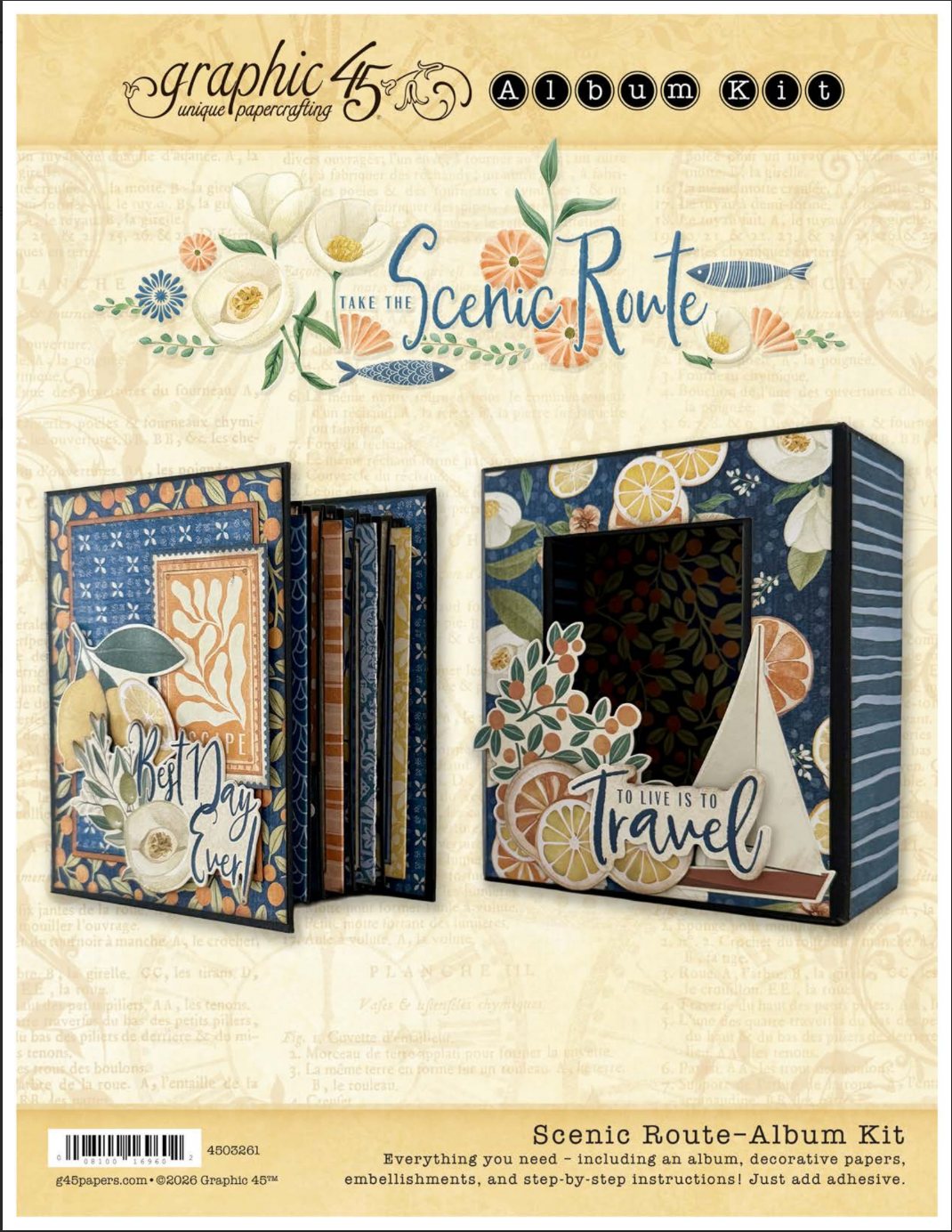 Graphic 45 - Album Kit - Scenic Route