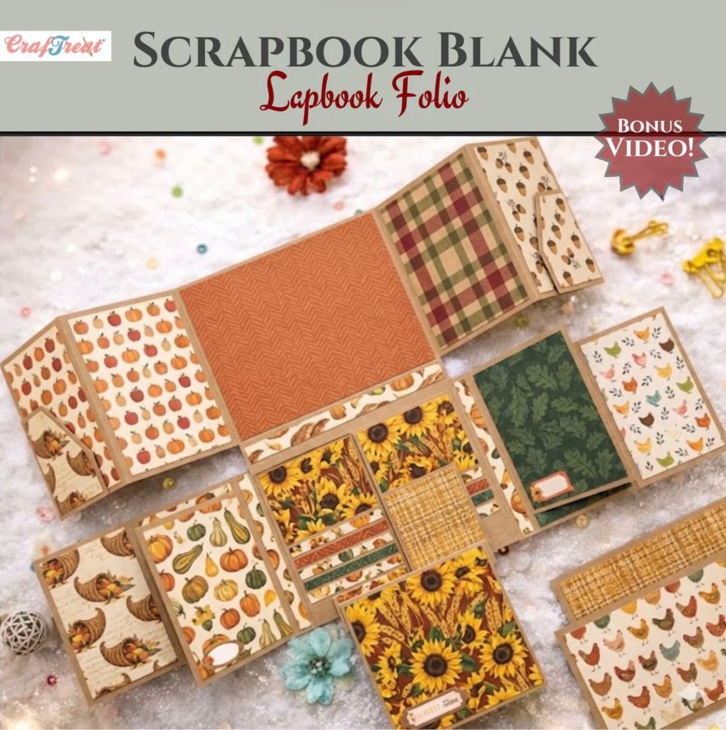 CrafTreat - Scrapbook Blank - Lapbook Folio
