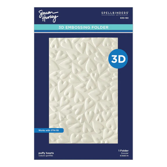 Spellbinders - Puffy Hearts 3D Embossing Folder
