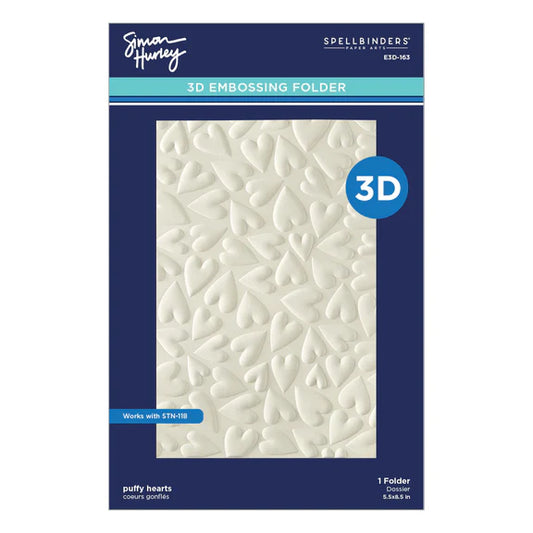 Spellbinders - Puffy Hearts 3D Embossing Folder