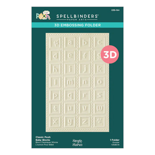 Spellbinders - Classic Pooh Baby Blocks 3D EmbossingFolder