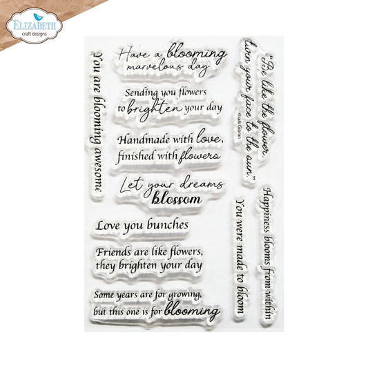 Elizabeth Craft Designs - Clear Stamps - Bloom Sentiments