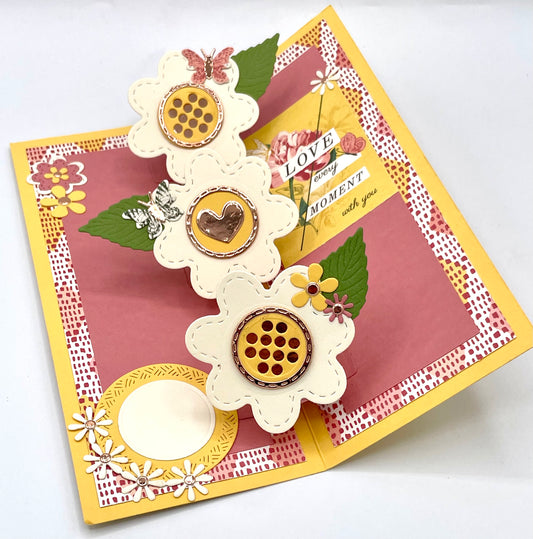 Karen Burniston - Card Kits - Triple Twist Flower Slimline Card