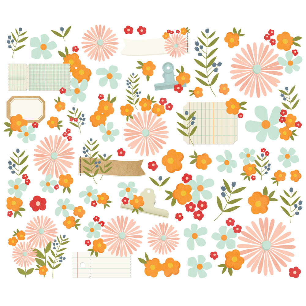 Simple Stories - Floral Bits - For The Record