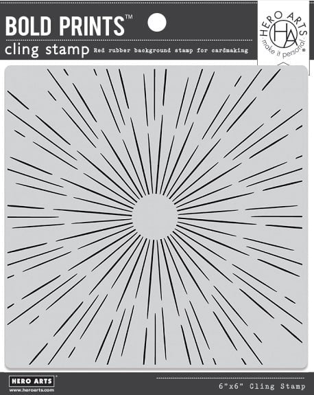 Hero Arts - Bold Prints Cling Stamp - Sun Ray