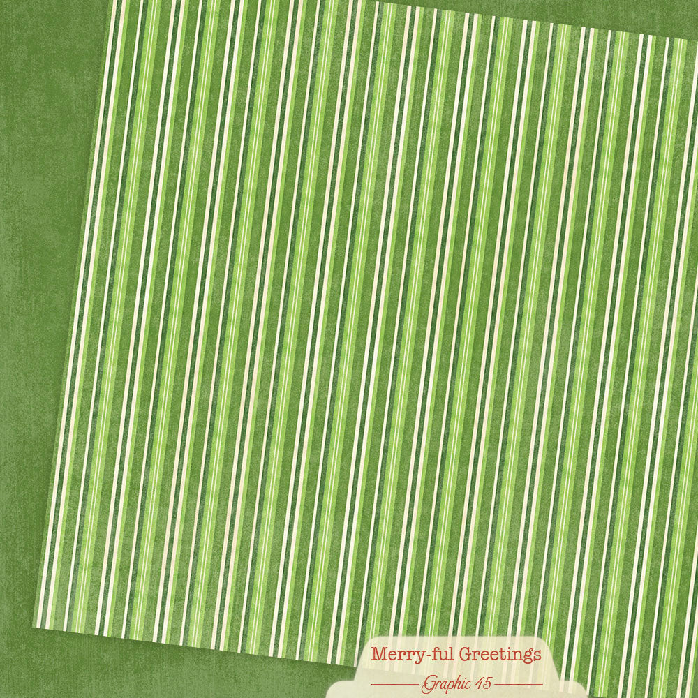 Graphic 45 - 12x12 Plaids, Stripes & Solids Pack - Merry-ful Greetings