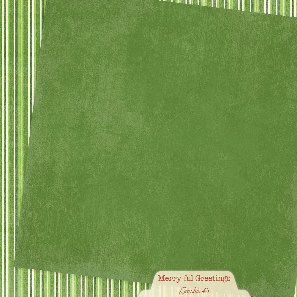 Graphic 45 - 12x12 Plaids, Stripes & Solids Pack - Merry-ful Greetings