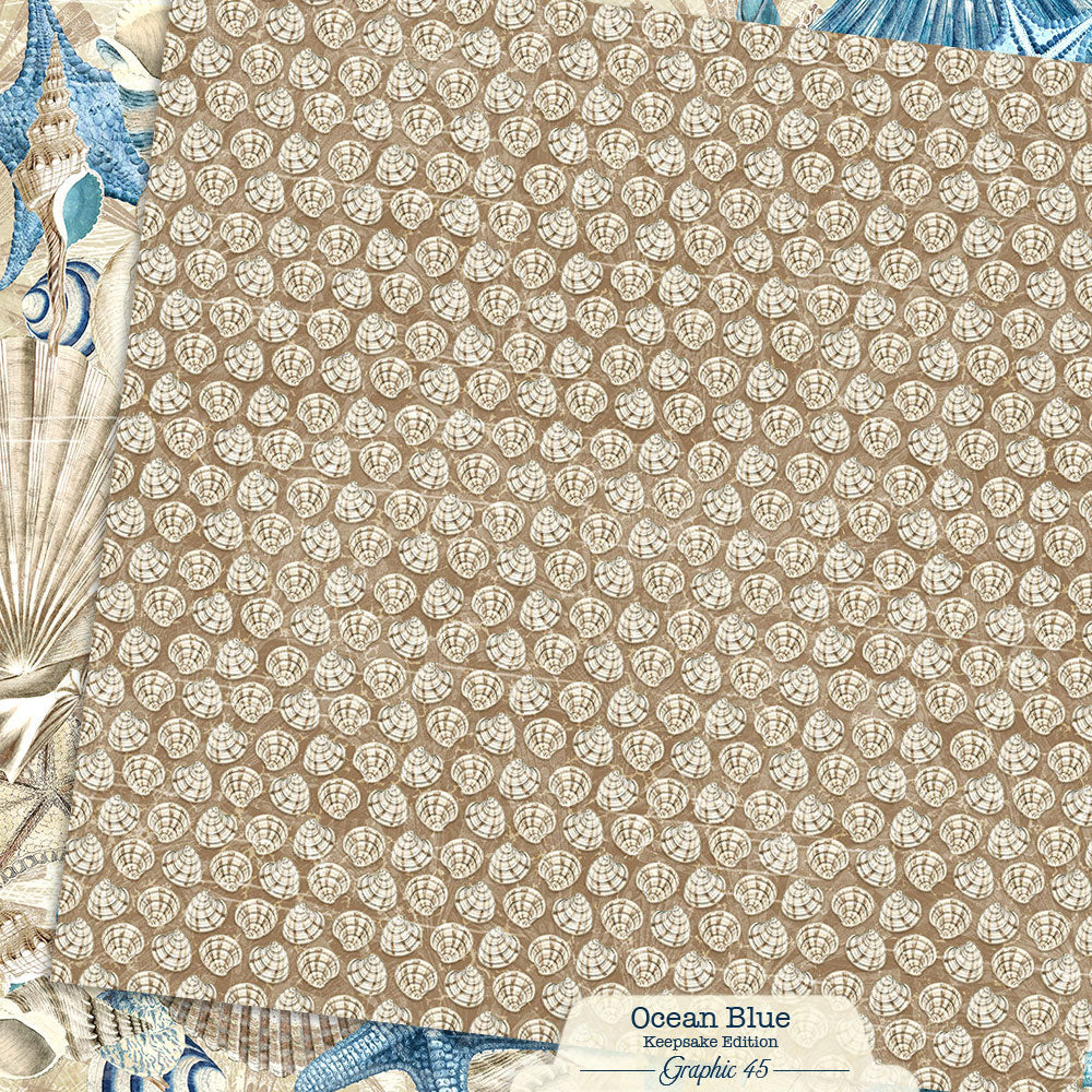 Graphic 45 - Keepsake Kit with Exclusive Metal Die-Set - Ocean Blue