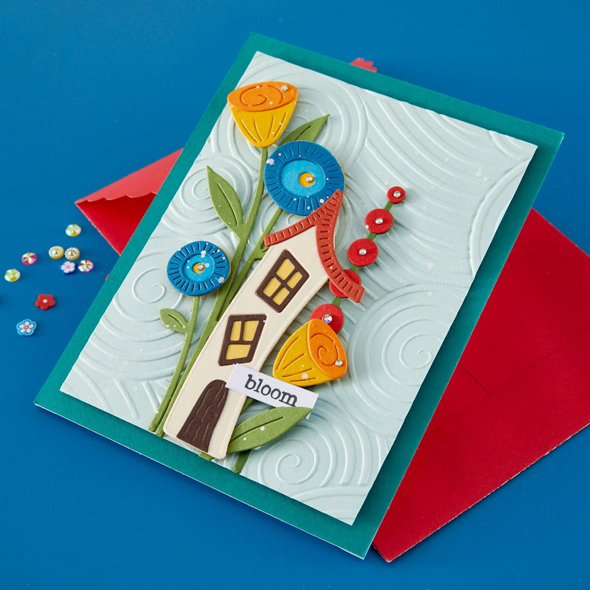 Spellbinders - 3D Embossing Folder - Whimsical Skies