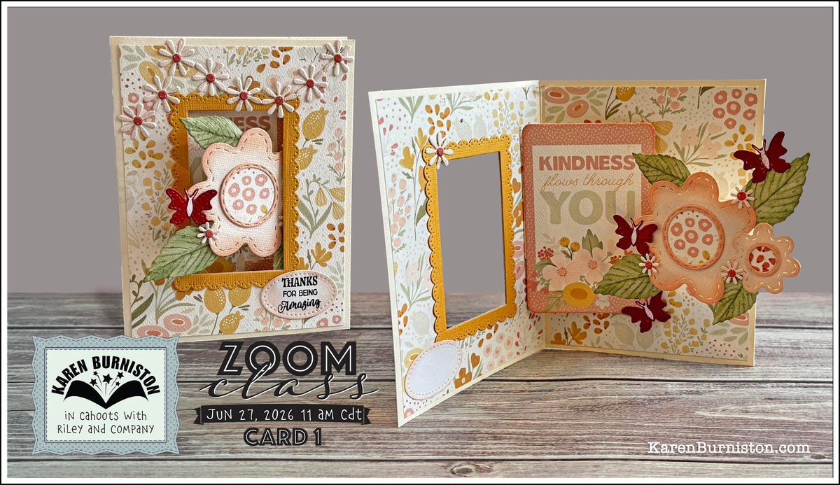 Karen Burniston - Card Kits - Rockin’ Rectangle Flower Card
