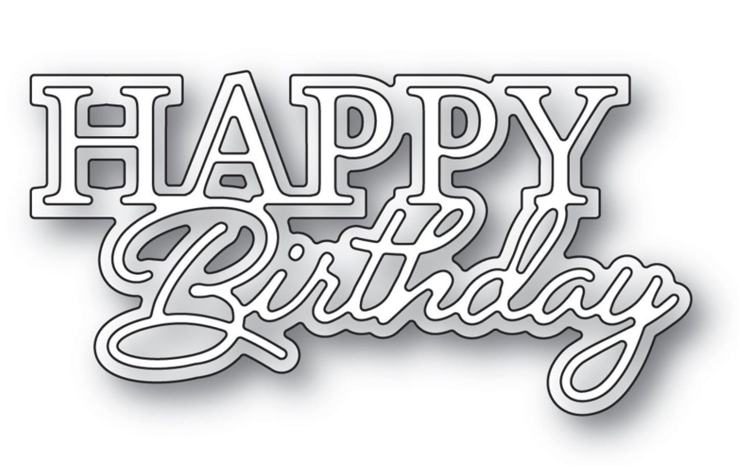 Memory Box - Craft Die - Happy Birthday Posh Script