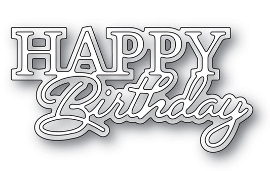 Memory Box - Craft Die - Happy Birthday Posh Script