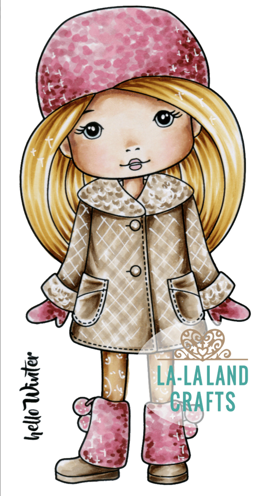 La-La Land Crafts - Rubber Stamps - Winter Molli