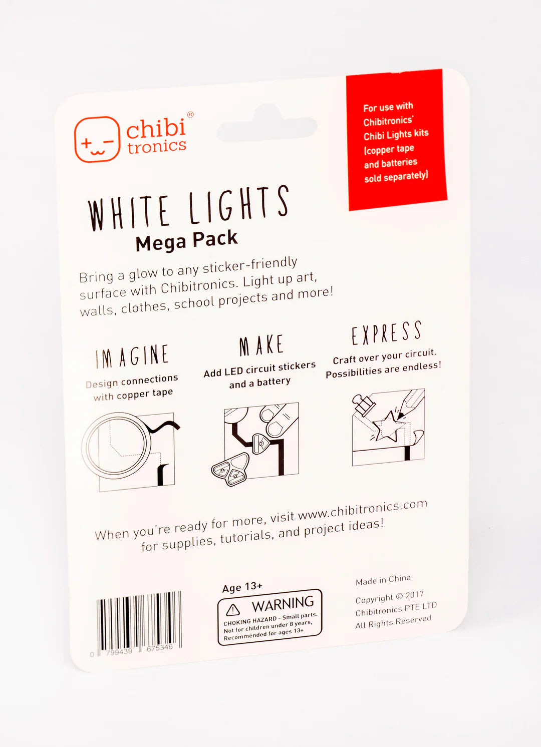 Chibitronics - White Lights - 30 LED Stickers