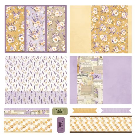 Simple Stories - Simple Cards Card Kit - Simple Vintage Lavender Fields
