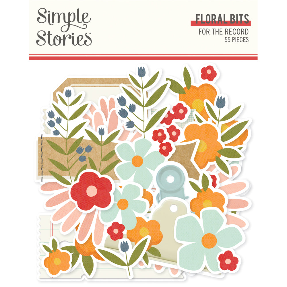 Simple Stories - Floral Bits - For The Record
