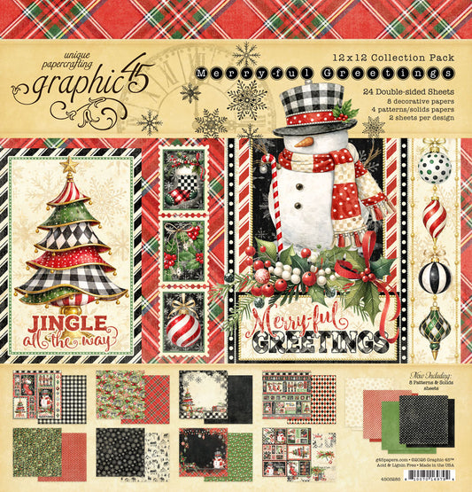 Graphic 45 - 12x12 Collection Pack - Merry-ful Greetings