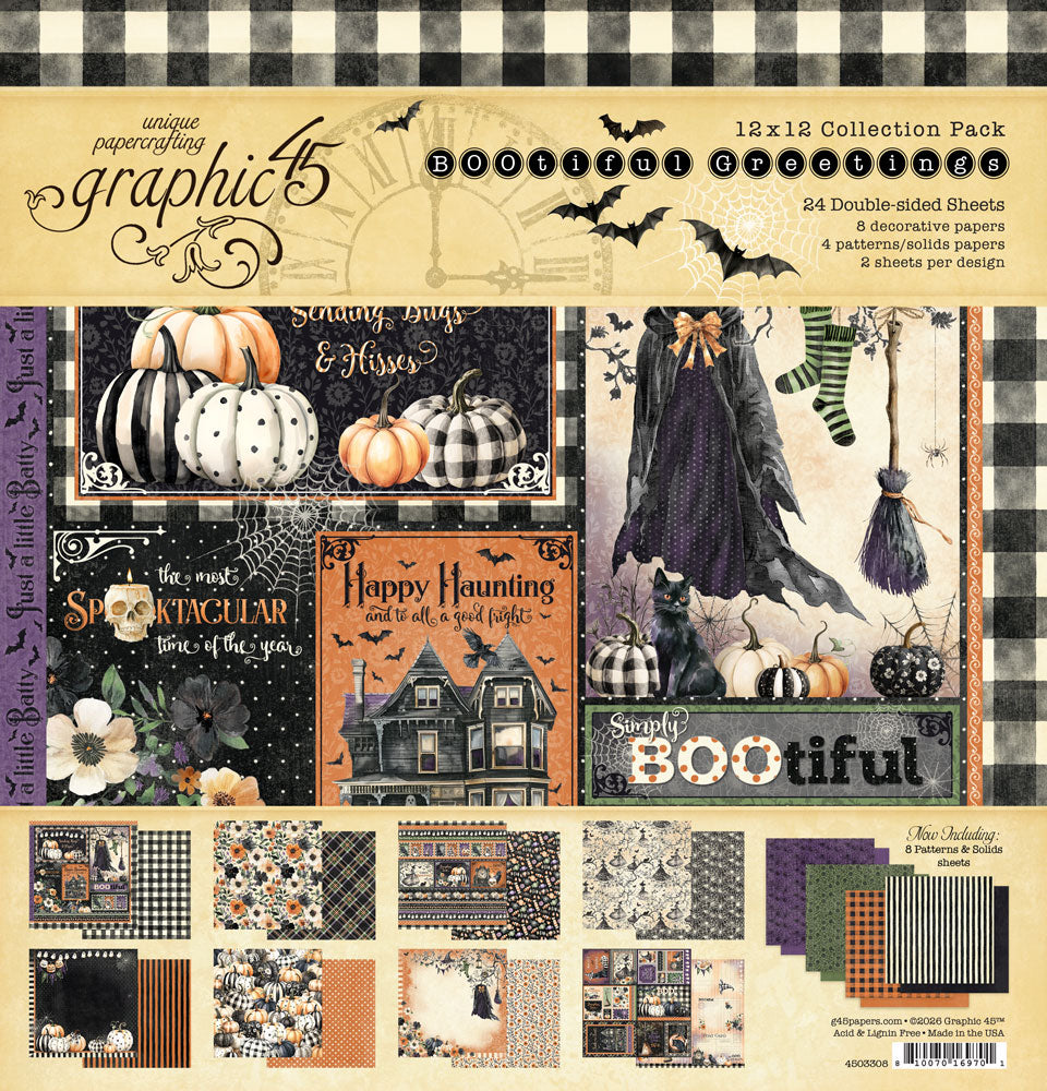 Graphic 45 - 12x12 Collection Pack - BOOtiful Greetings