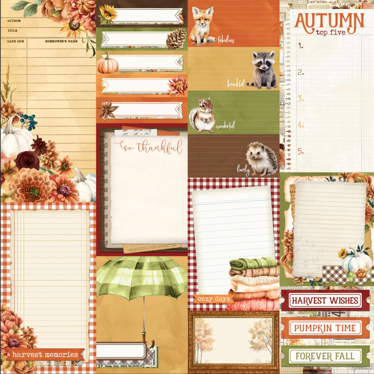 Simple Stories - Simple Vintage Autumn Breeze - Journal Elements