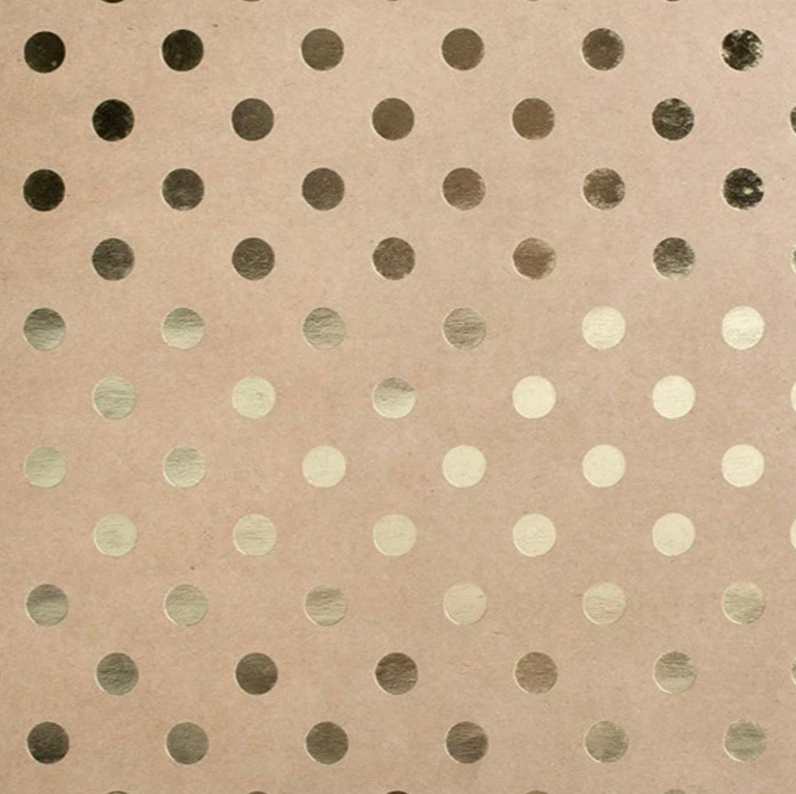 Bazzill Basics - 12x12 Foil Dots - Kraft