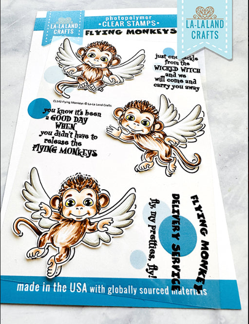 La-La Land Crafts- Photopolymer Clear Stamps - Flying Monkeys