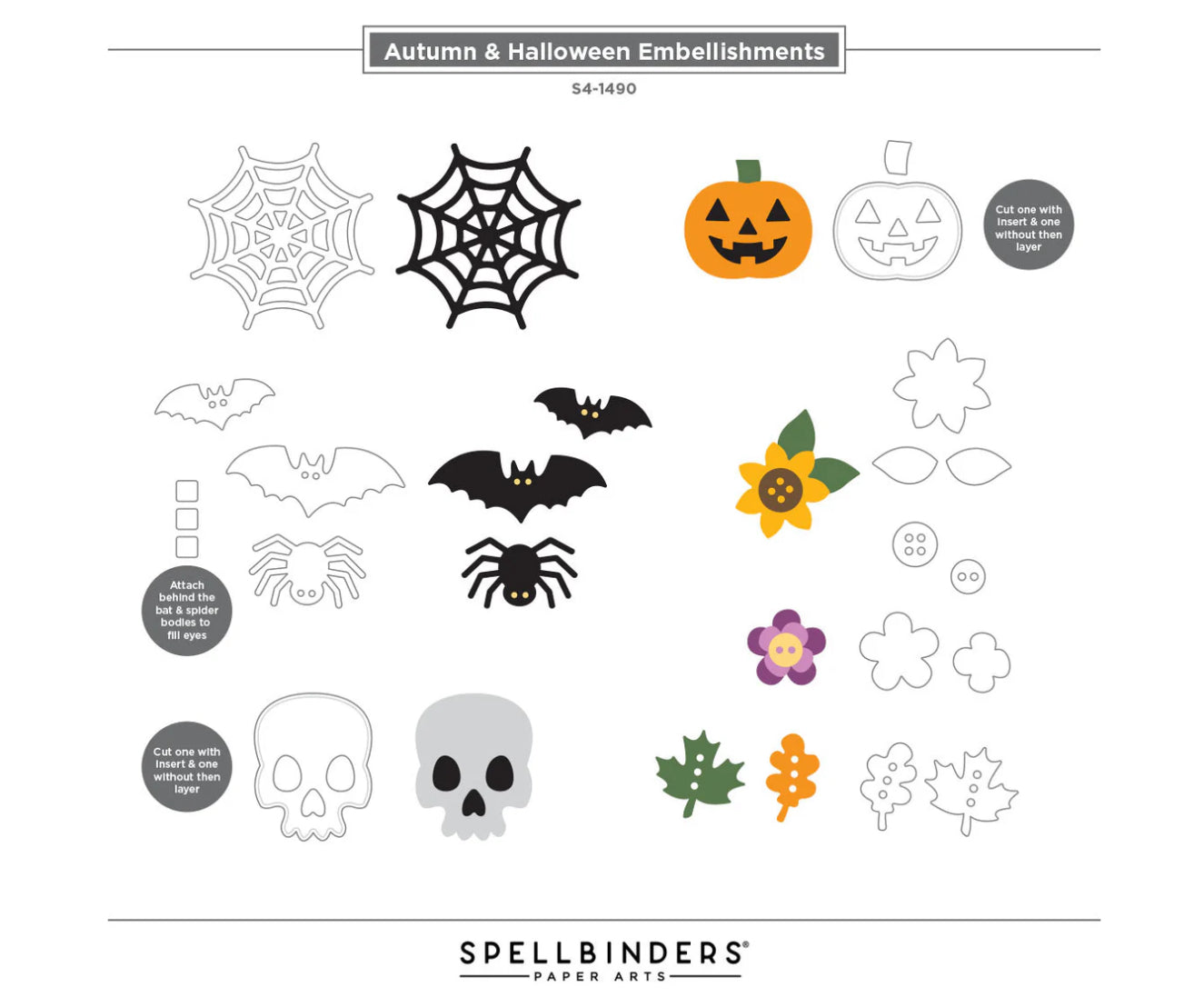 Spellbinders - Cutting Dies - Autumn & Halloween Embellishments