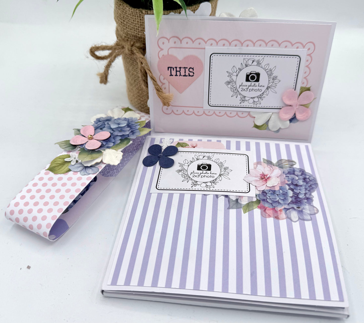 Uniquely Creative- Indigo Bloom Square Flip Folio Album