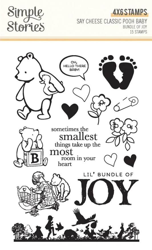 Spellbinders - Cutting Die & Stamp Bundle - Say Cheese Classic Pooh Baby