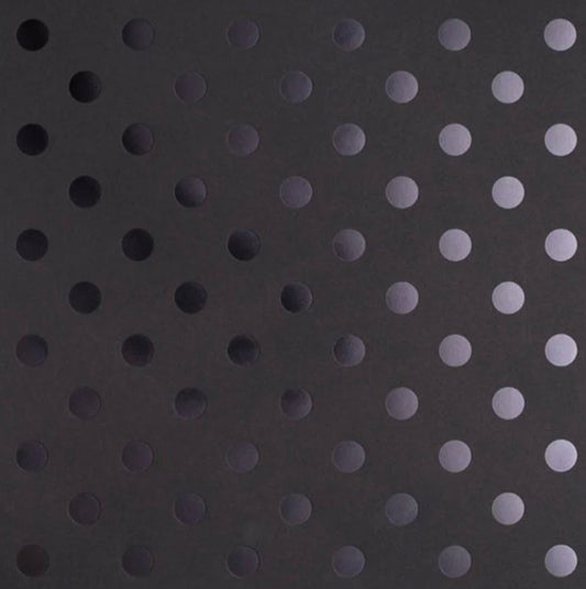 Bazzill Basics - 12x12 Foil Dot - Licorice Twist