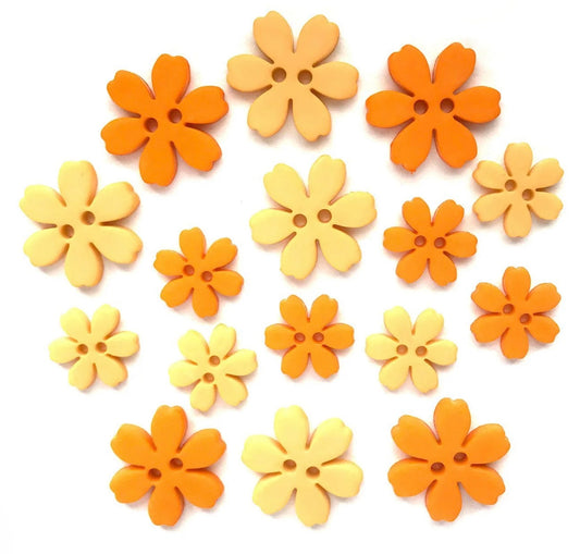 Buttons Galore & More - Flower Power Collection - Marigold