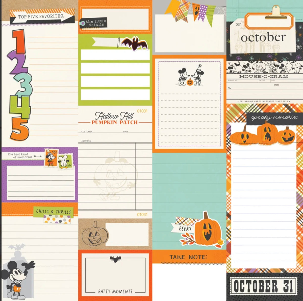 Simple Stories - Say Cheese Classic Mouse Halloween - Journal Elements