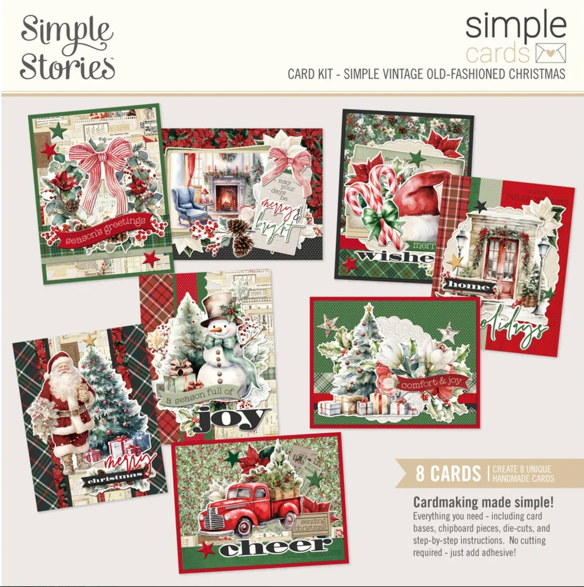 Simple Stories - Simple Cards Card Kit - Simple Vintage Old Fashioned Christmas