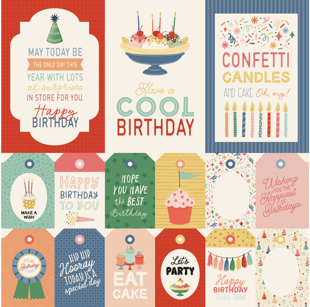 Carta Bella - They Say It’s Your Birthday - Tags And Journaling Cards